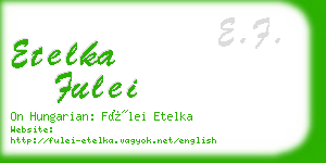 etelka fulei business card